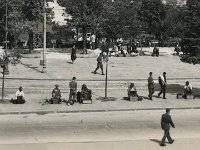 Trg kralja Tomislava 1955. - 1960. godine, čistači cipela.jpg